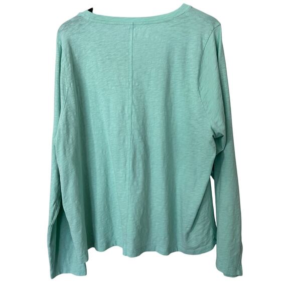 J.‎ Crew Girlfriend Tee Long Sleeve Textured Cotton Plus Size 3X - Picture 2 of 5